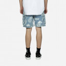 Szorty męskie Evisu Graffiti Daruma AO Discharged Denim Cargo Shorts 2ESHTM3DS129FFCT INDIGO