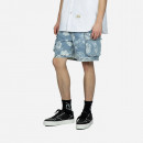 Szorty męskie Evisu Graffiti Daruma AO Discharged Denim Cargo Shorts 2ESHTM3DS129FFCT INDIGO