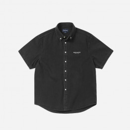 Koszula męska thisisneverthat Washed Denim S/S Shirt TN231DSHTS01 BLACK