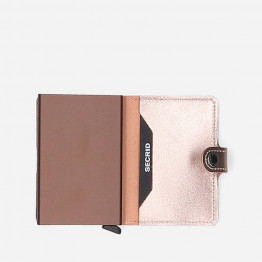 Portfel Secrid Miniwallet Metallic MMe-Champagne-Brown