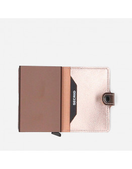 Portfel Secrid Miniwallet Metallic MMe-Champagne-Brown