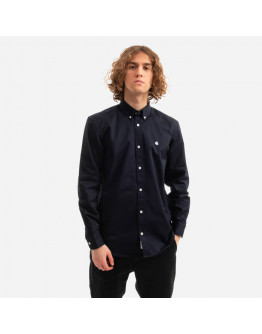 Koszula carhartt Madison Shirt I023339 DARK NAVY/WHITE