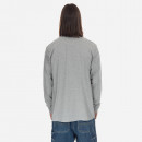 Koszulka męska Carhartt WIP Longsleeve Base I026265 GREY HEATHER/BLACK