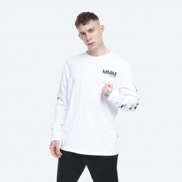 Koszulka męska Wood Wood Peter Longsleeve 12025402-2334 BRIGHT WHITE