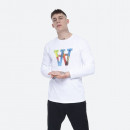 Koszulka męska Wood Wood Mel Longsleeve 10045402-2323 BRIGHT WHITE