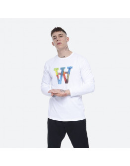 Koszulka męska Wood Wood Mel Longsleeve 10045402-2323 BRIGHT WHITE