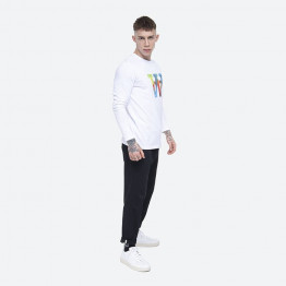 Koszulka męska Wood Wood Mel Longsleeve 10045402-2323 BRIGHT WHITE