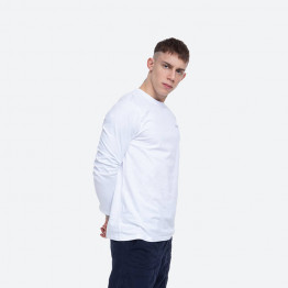 Koszulka męska Wood Wood Peter Longsleeve 12045402-2491 BRIGHT WHITE