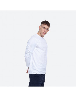 Koszulka męska Wood Wood Peter Longsleeve 12045402-2491 BRIGHT WHITE