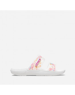 Crocs Classic Tie Dye Graphic Sandal 207283 MULTI/WHITE