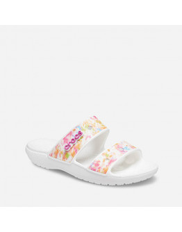 Crocs Classic Tie Dye Graphic Sandal 207283 MULTI/WHITE