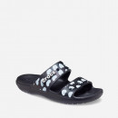 Crocs Classic Heart Print Sandal 207680 BLACK/WHITE