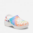 Klapki damskie Crocs Classic Platform Tie Dye Graphic Clog Wedge 207151 OXYGEN/MULTI