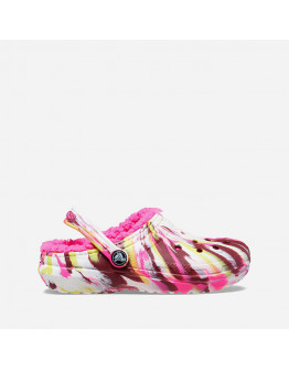 Klapki Crocs Classic Lined Marbled Clog 207773 ELECTRIC PINK/MULTI