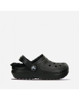 Klapki Crocs Classic Lined Clog Kids 207010 BLACK/BLACK