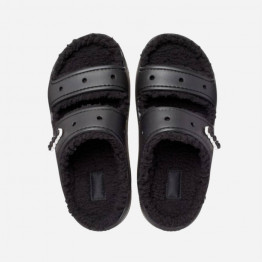 Klapki damskie Crocs Classic Cozzy Sandal 207446 BLACK/BLACK