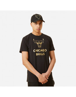 Koszulka męska New Era Chicago Bulls Metallic Logo Black T-Shirt 12893106