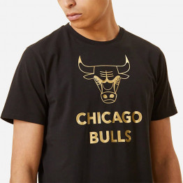 Koszulka męska New Era Chicago Bulls Metallic Logo Black T-Shirt 12893106