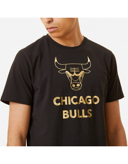 Koszulka męska New Era Chicago Bulls Metallic Logo Black T-Shirt 12893106