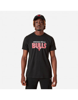 Koszulka męska New Era T-shirt Noir Chicago Bulls NBA 13083891